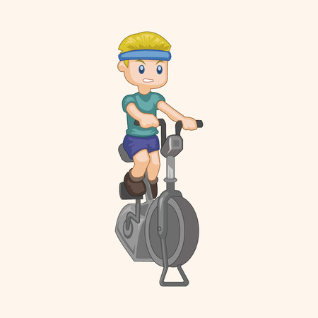 fitness exercise theme elements vectorのイラスト素材
