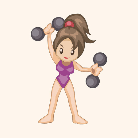 fitness exercise theme elements vectorのイラスト素材