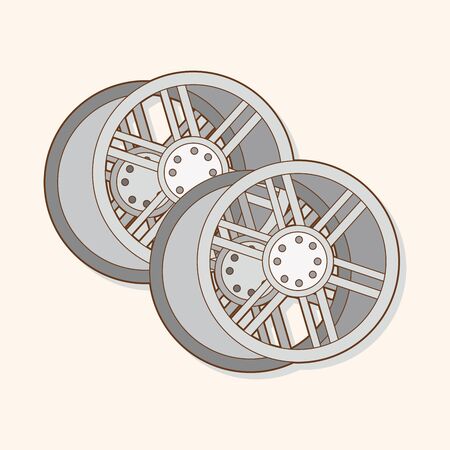 racing wheel theme elements vectorのイラスト素材