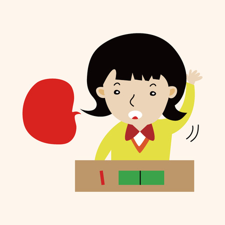 student cartoon theme elementのイラスト素材