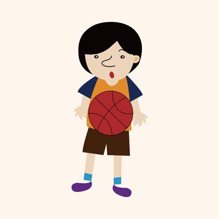 basketball player elementのイラスト素材