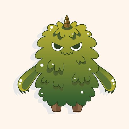 monster cartoon theme elementのイラスト素材