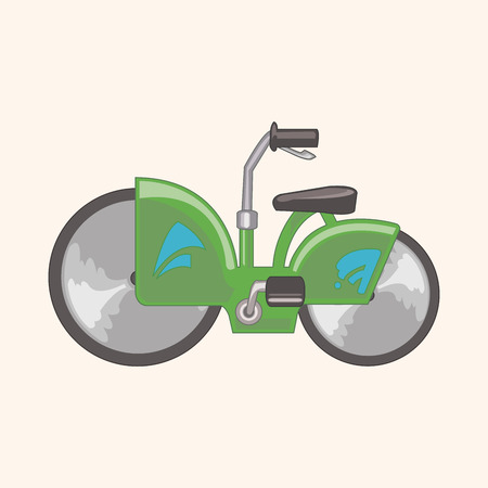 transportation bike theme elementのイラスト素材