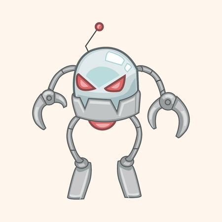 robot theme elementのイラスト素材
