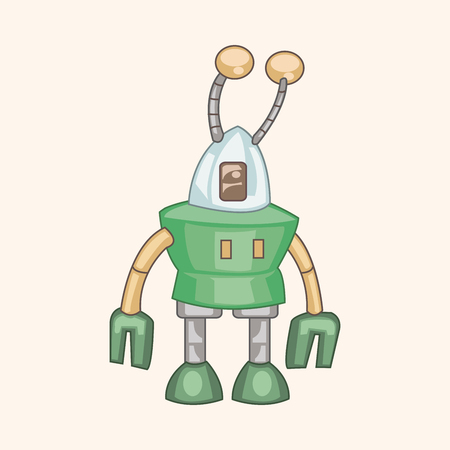 robot theme elementのイラスト素材