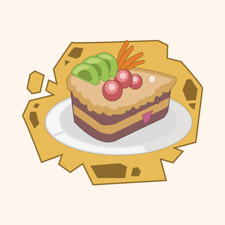 decorating cake flat icon elements background,eps10のイラスト素材