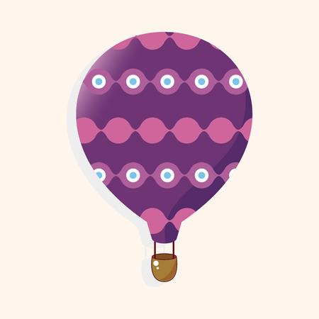style hot air balloon theme elementのイラスト素材