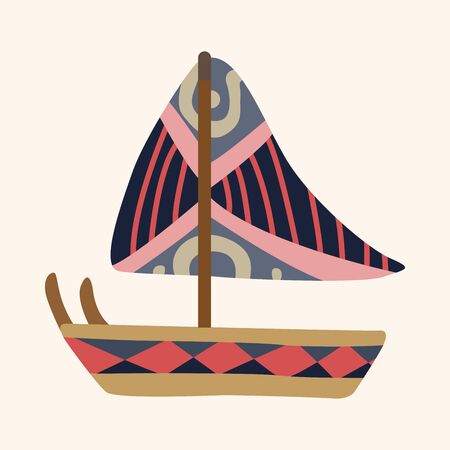 Transportation boat theme elements vector,epsのイラスト素材