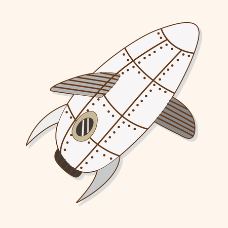 spaceship theme elementのイラスト素材
