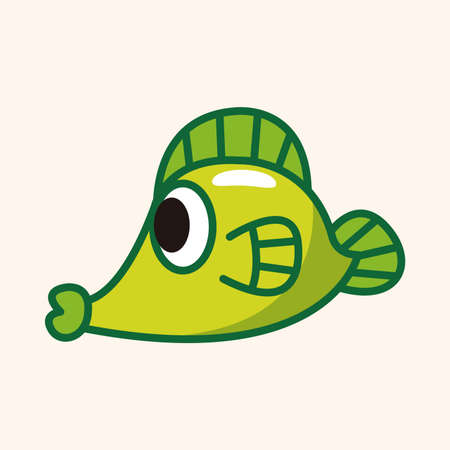 fish theme elementsのイラスト素材