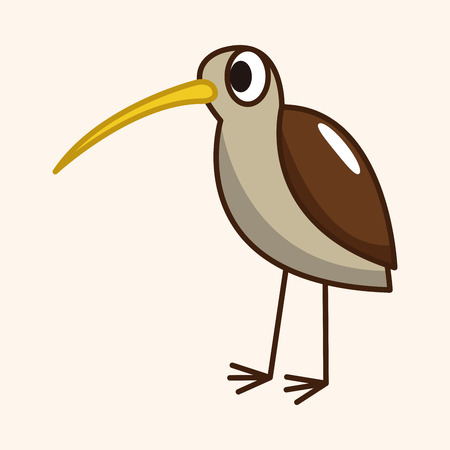 bird cartoon theme elementのイラスト素材