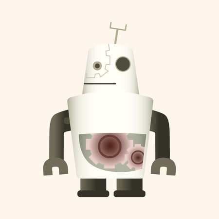 robot theme elementのイラスト素材