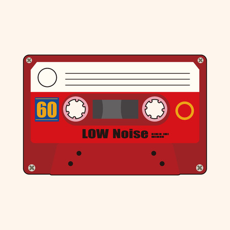 Audiotape theme elements vector,epsのイラスト素材