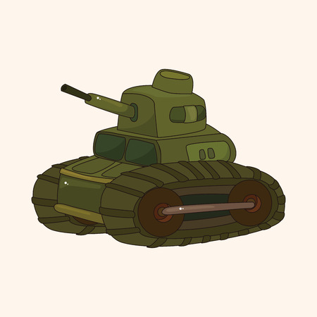 tank theme elementのイラスト素材