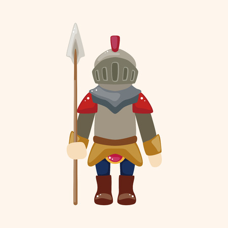 knight theme elementのイラスト素材
