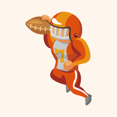 football player theme elementのイラスト素材
