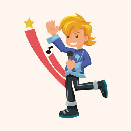 people singer theme elementのイラスト素材