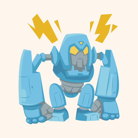 robot theme elementのイラスト素材