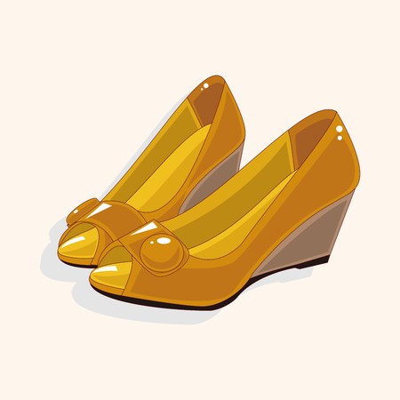 High-heeled shoes style theme elementのイラスト素材