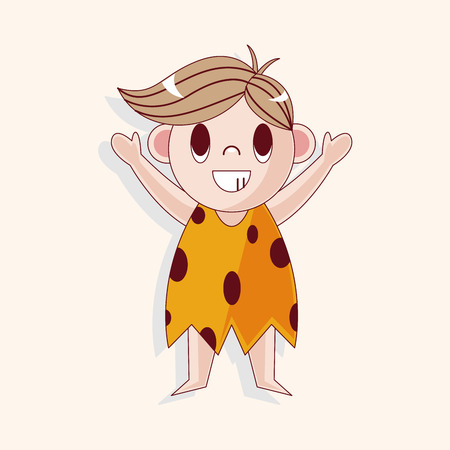 caveman theme elementのイラスト素材