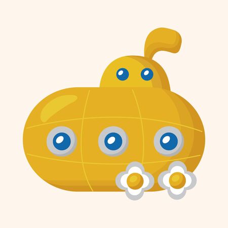 Transportation boat theme elementのイラスト素材