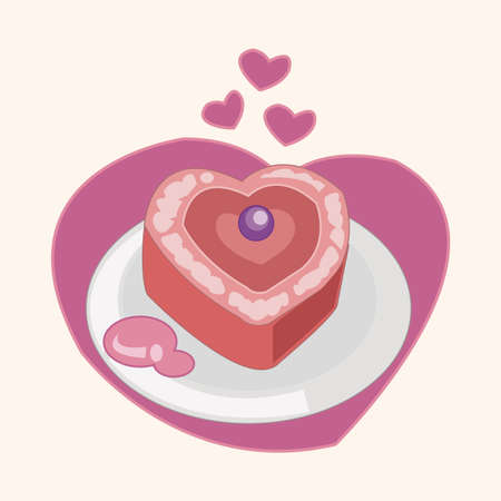 decorating cake flat icon elementのイラスト素材