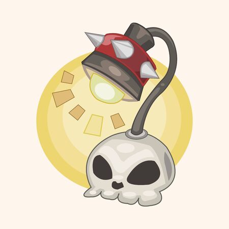 design skull lamp style theme elementのイラスト素材