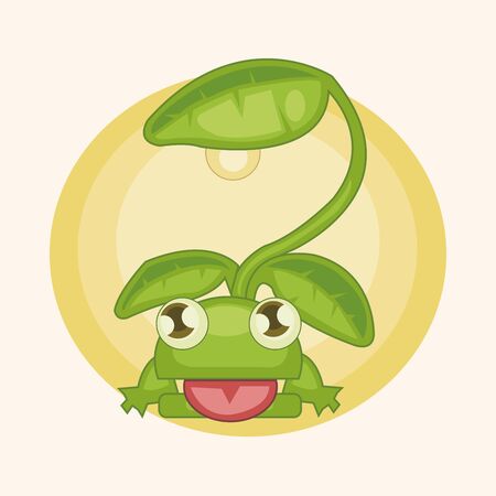 design frog lamp style theme elementのイラスト素材