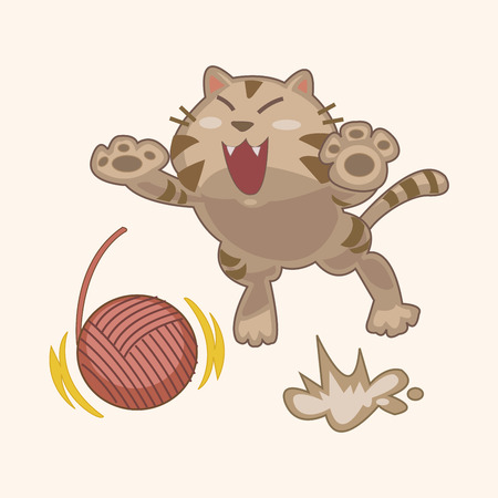 cat theme elementのイラスト素材