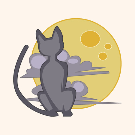 cat theme elementのイラスト素材