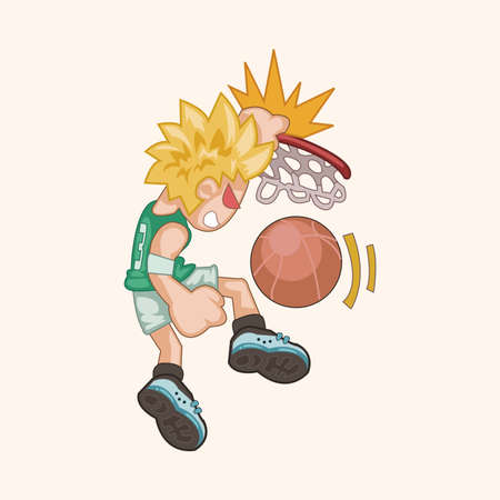 basketball player elementのイラスト素材