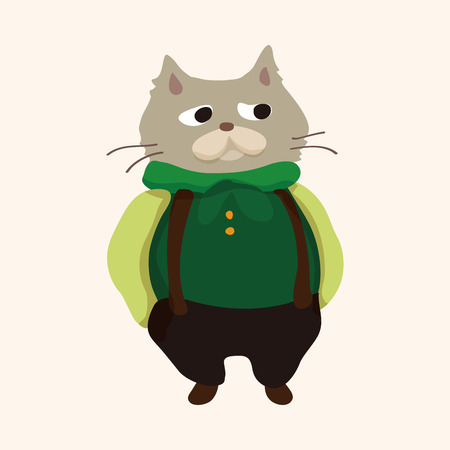 cat theme elementのイラスト素材