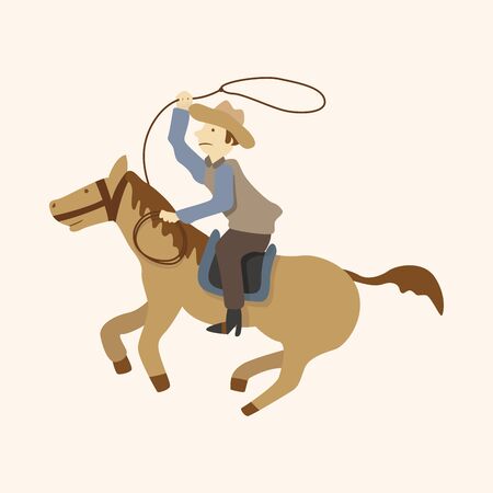 cowboy theme elementのイラスト素材