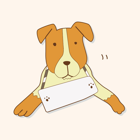 pet dog theme elementのイラスト素材