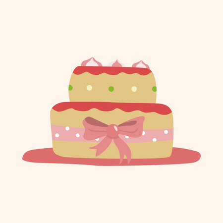 decorating cake theme elementのイラスト素材