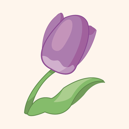 flower theme elementのイラスト素材