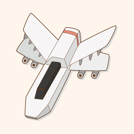 spaceship theme elementのイラスト素材