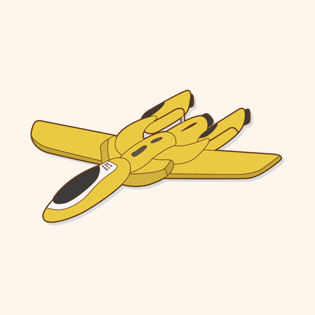 spaceship theme elementのイラスト素材