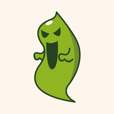 bizarre monster ghost theme ghost elementのイラスト素材