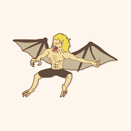 bizarre monster theme elementのイラスト素材