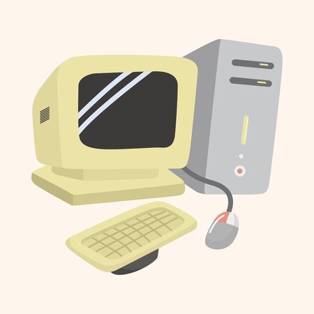 computer theme elementのイラスト素材