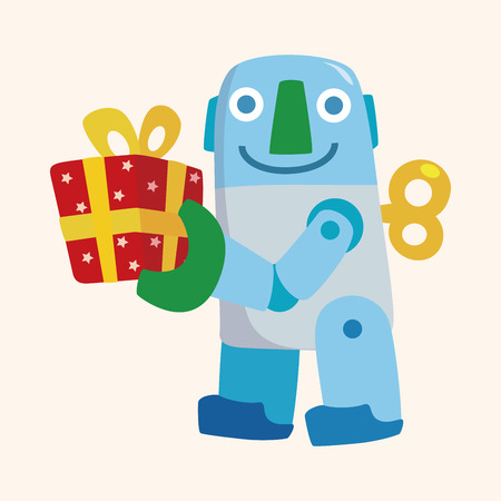 robot theme elementsのイラスト素材