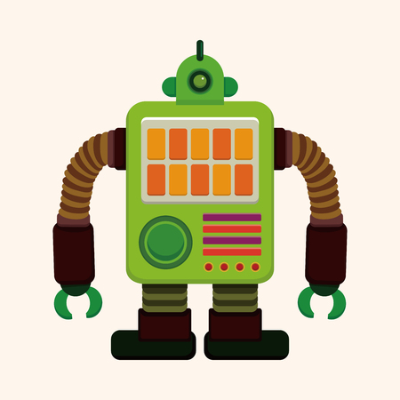 robot theme elementのイラスト素材
