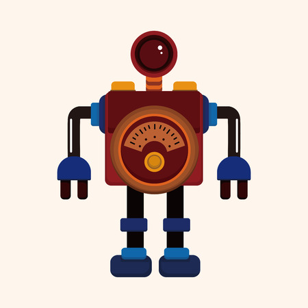 robot theme elementsのイラスト素材