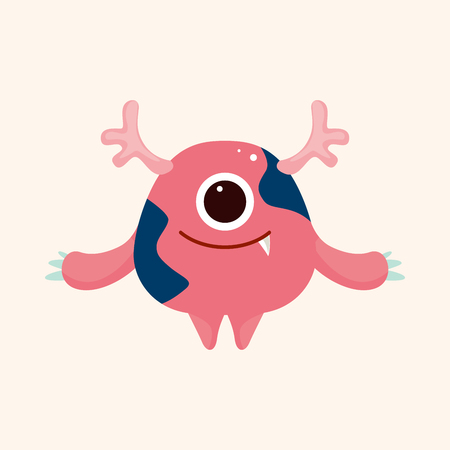 bizarre monster theme elementsのイラスト素材