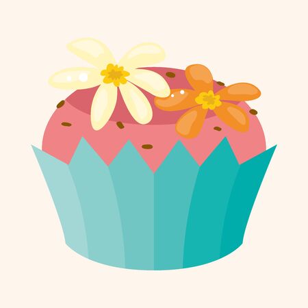 decorating cake theme elementsのイラスト素材