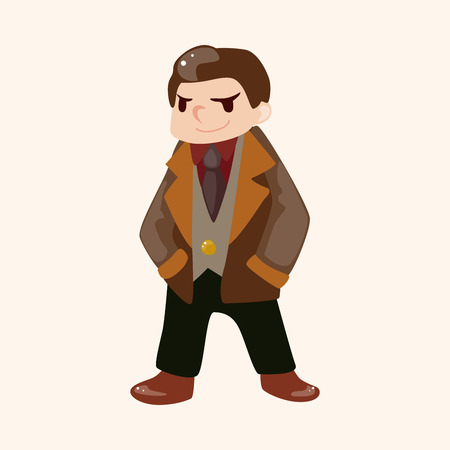 mafia theme elementsのイラスト素材