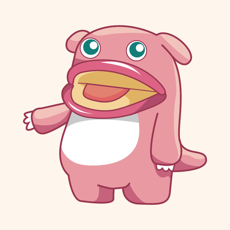 bizarre monster theme elementのイラスト素材