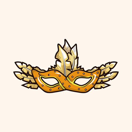 party mask theme elementsのイラスト素材