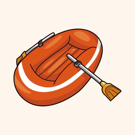 Transportation boat theme elementsのイラスト素材